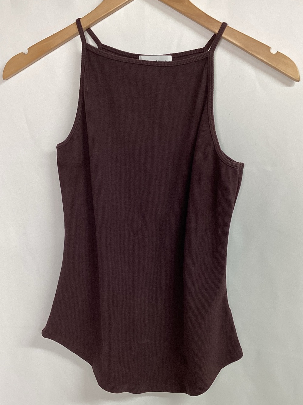 LOVERS and FRIENDS Brown Ribbed High Neck Tank Top Size S